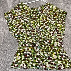 MM LEFLEUR patterned silk blouse top small NWOT